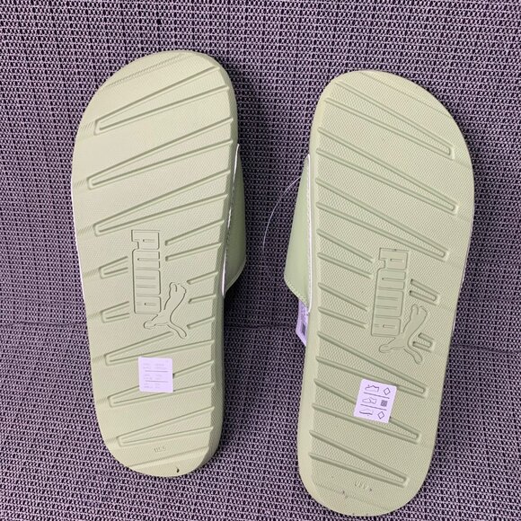 Puma Leadcat men’s Size 9 Calming Green & Yellow Slides Adjustable Sandals - Picture 5 of 5